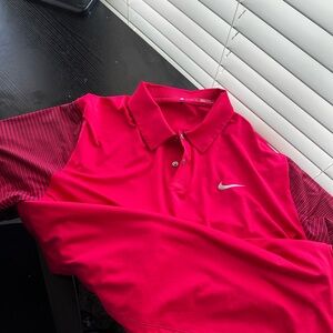 Nike Men's Vibrant Red Polo Shirt